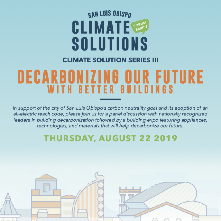 SLO Climate Solutions Series III –  Building Decarbonization