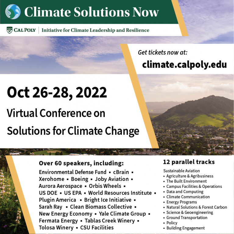 Climate Solutions Now, an all-virtual conference October 26-28