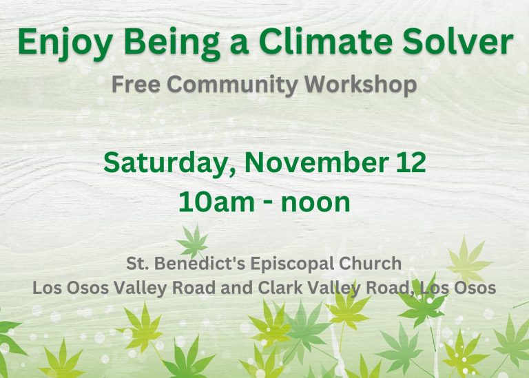 Free Community Workshop: Enjoy Being a Climate Solver