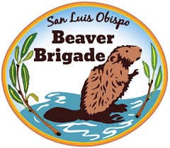 Logo of the Beaver Brigade supporting SLO Climate Coalition.